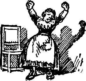 Woman with arms raised