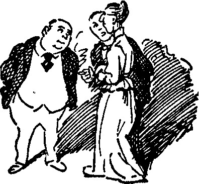 Two men and a woman talking