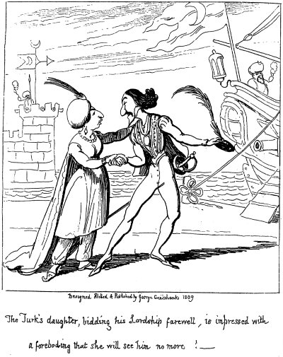 The Turk's daughter, bidding his Lordship farewell, is impressed with a foreboding that she will see him no more!— The Turk's daughter, bidding his Lordship farewell, is impressed with a foreboding that she will see him no more!—