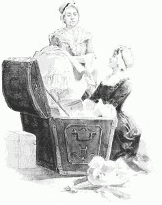 Lysbet and Catherine were unpacking Lysbet and Catherine were unpacking