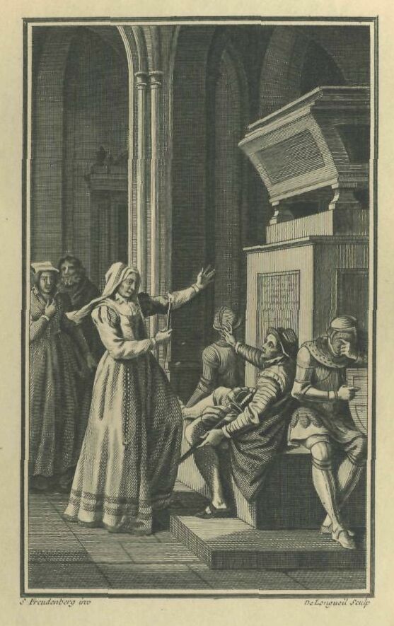 143a. The Old Woman Startled by The Waking of The Soldier