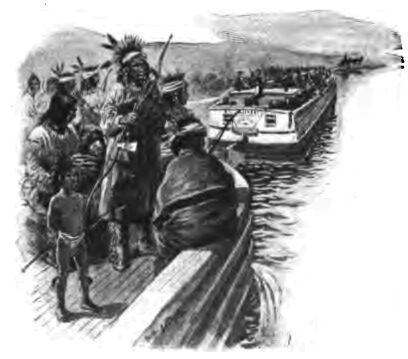 Indian Evacuation by River 223l