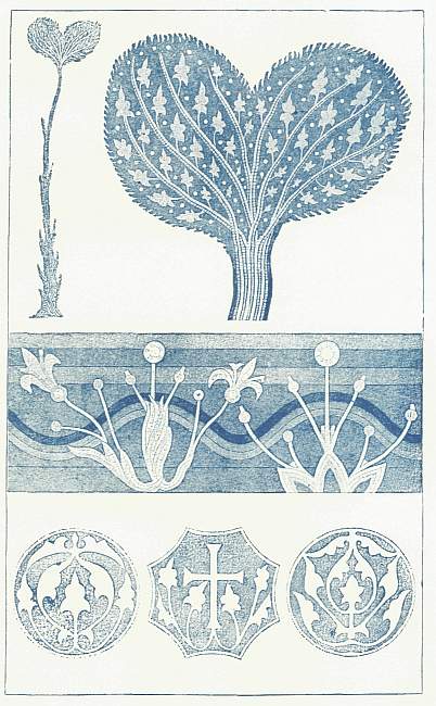 Mosaics of Olive-tree and Flowers. Mosaics of Olive-tree and Flowers.