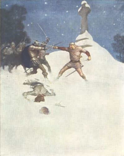 illustration facing page 262 There were seven or eight assailants, and but one to keep head against them