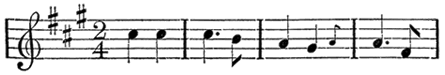 Theme from R. Schumann's Album-Blatt, Op. 99, No. 1. Music