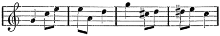 Clara Wieck's original theme from R. Schumann's 'Impromptus über ein Thema von Clara Wieck für das Pianoforte,' Op. 5. Music