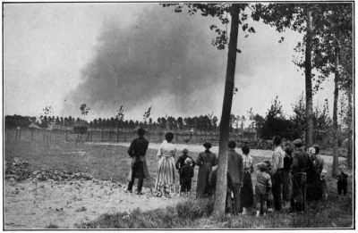 [Image unavailable: BELGIAN PEASANTS WATCHING THE DESTRUCTION OF THEIR HOMES
BY THE RUTHLESS INVADER.
Photo, Daily Mirror.
