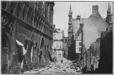[Image unavailable: HOW THE GERMAN VANDALS DEALT WITH THE WORLD-FAMED LIBRARY
OF LOUVAIN.
Photo, Central News.
Face p. 73.