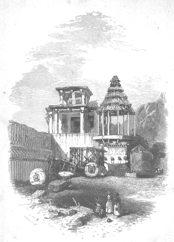 IDOL CAR AND PAGODA. p. 203. IDOL CAR AND PAGODA. p. 203.