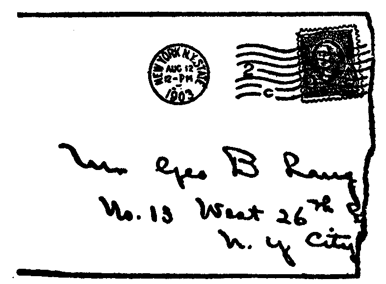 FIG. 1.—Envelope on the back of which Parker's forged order was written.