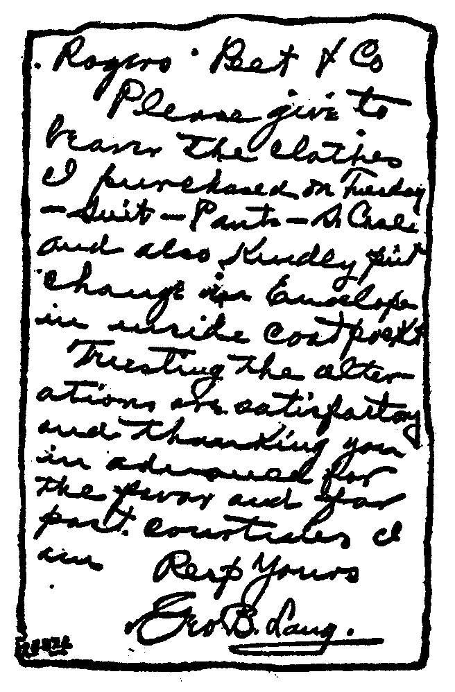 FIG. 2.—Parker's order on Rogers, Peet & Company, in the name of Lang.