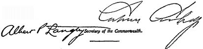 Signatures of Calvin Coolidge and Albert P. Langley Signatures of Calvin Coolidge and Albert P. Langley