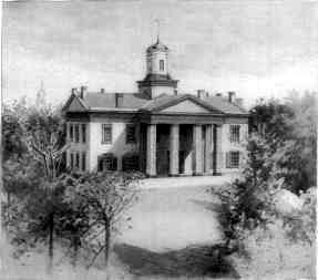 THE STATE-HOUSE AT VANDALIA, ILLINOIS—NOW USED AS A COURT-HOUSE.