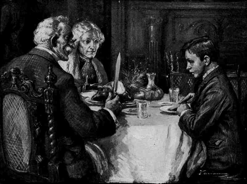 "THEN THE GENERAL, WITH KNIFE UPRAISED, STOPPED IN HIS CARVING OF THE COLD ROAST CHICKEN, AND TURNED TO JIMMY" "THEN THE GENERAL, WITH KNIFE UPRAISED, STOPPED IN HIS CARVING OF THE COLD ROAST CHICKEN, AND TURNED TO JIMMY"