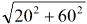 Formula = {sqrt)(15^2 + 60^2) Formula = {sqrt)(15^2 + 60^2)