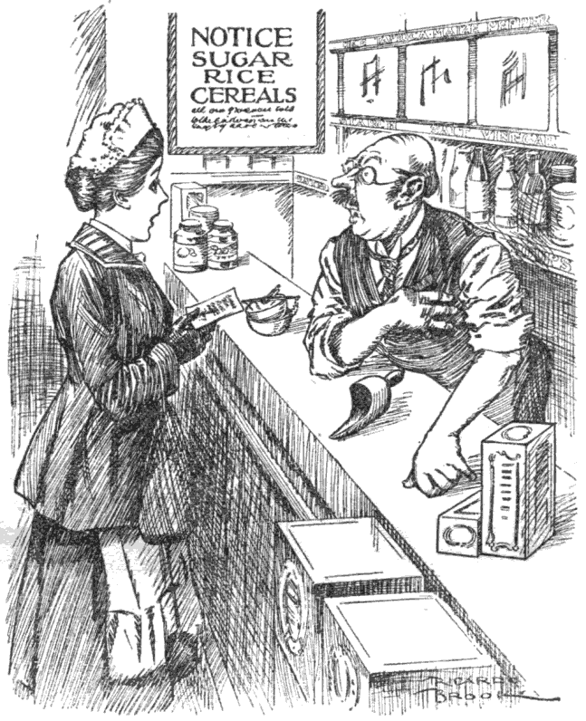 IN WAR-TIME A GROCER NEEDS A 'EART AS COLD AS AN 'INDENBURG.