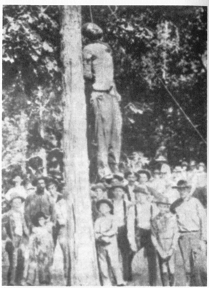 Scene of lynching at Clanton, Alabama, August 1891. Scene of lynching at Clanton, Alabama, August 1891.