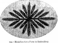 Medallion for a Purse in Embroidery.