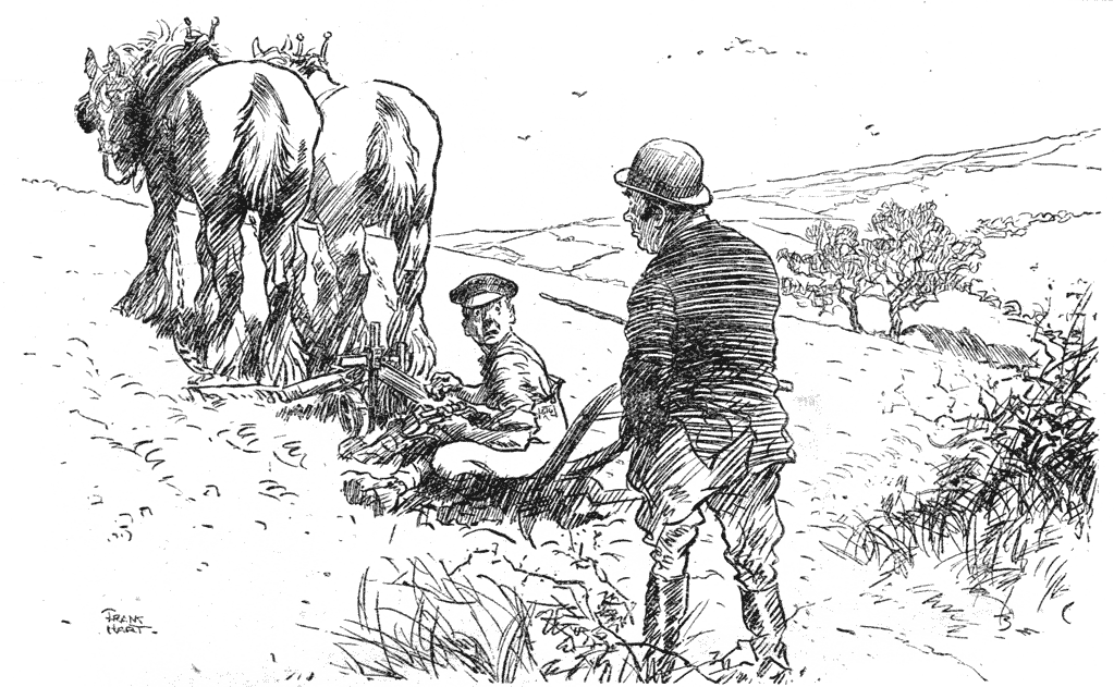 WHAT THE BLAZES ARE YOU DOING? AND WITH THEM 'ORSES STANDIN' HIDLE?