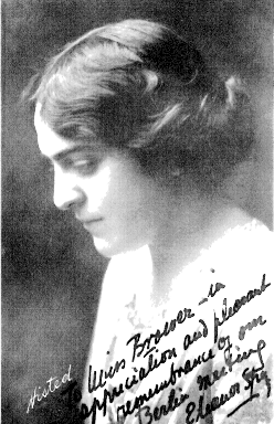 To Miss Brower in appreciation and pleasant remembrance of our Berlin meeting ...ELEANOR SPENCER To Miss Brower in appreciation and pleasant remembrance of our Berlin meeting ...ELEANOR SPENCER