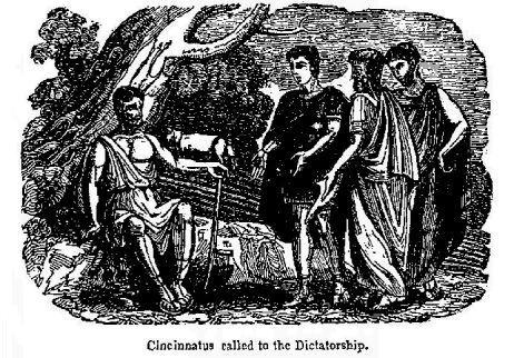 Cincinnatus called to the Dictatorship. Cincinnatus called to the Dictatorship.