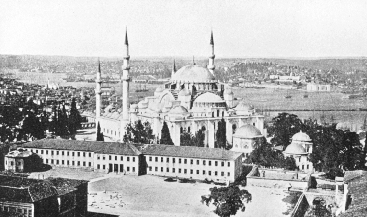 THE MOSQUE OF SOLYMAN, CONSTANTINOPLE. THE MOSQUE OF SOLYMAN, CONSTANTINOPLE.