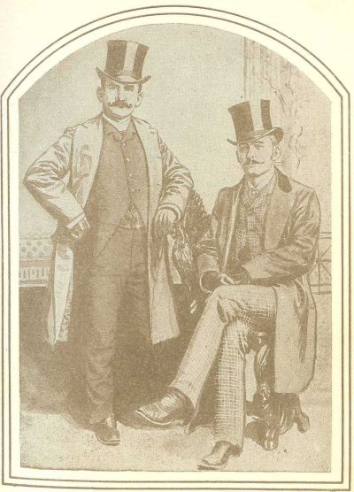 Ed and Charley Peters, pa's cousins down t' Peory. Ed and Charley Peters, pa's cousins down t' Peory.