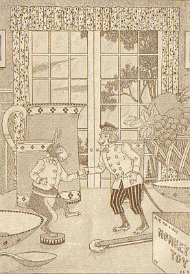 Monkey Shook Paws With Candy Rabbit. Monkey Shook Paws With Candy Rabbit.