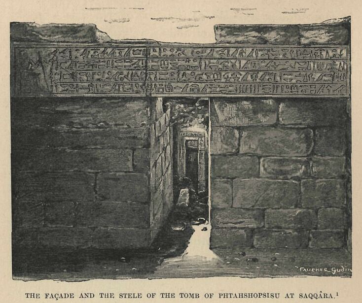 009.jpg the Façade and The Stele of The Tomb Of Phtahshopsisu at Saqqara