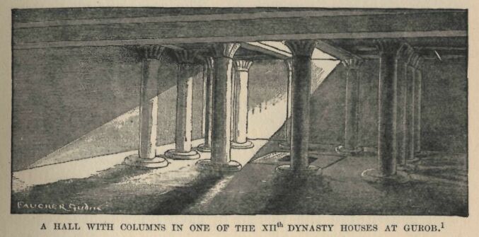 107.jpg a Hall With Columns in One of the Xiith Dynasty Houses at Gurob
