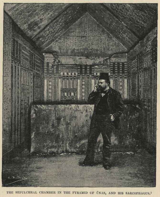 284.jpg the Sepulchral Chamber in The Pyramid of Unas, And his Sarcophaous