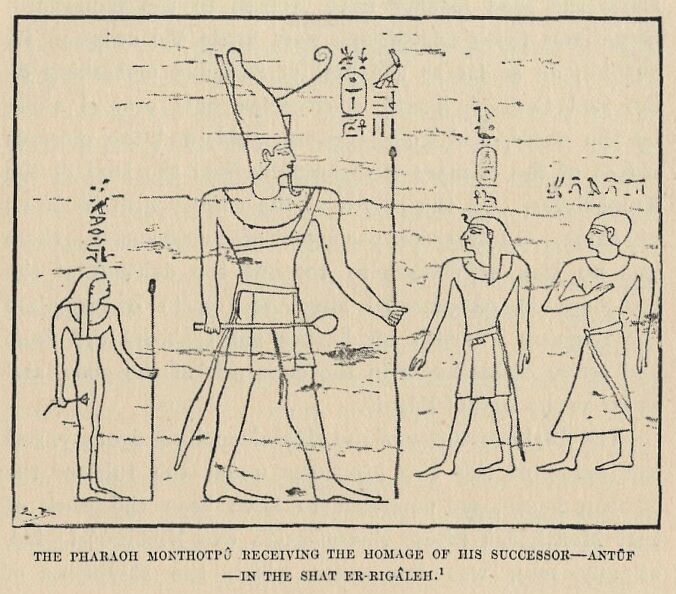 318.jpg the Pharaoh Monthotpu Receiving The Homage of His Successor--antue--in the Shat Er-rigeleh.