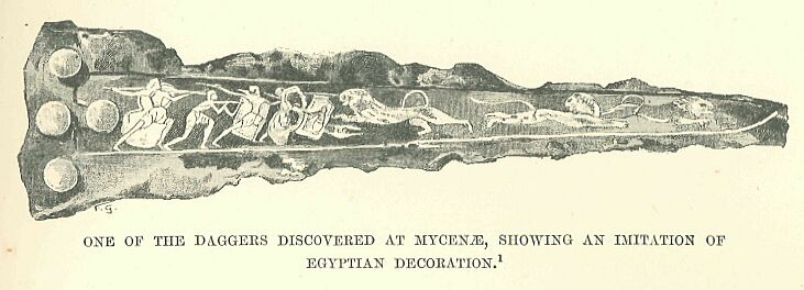 299.jpg One of the Daggers Discovered at MycenÆ, Showing An Imitation of Egyptian Decoration