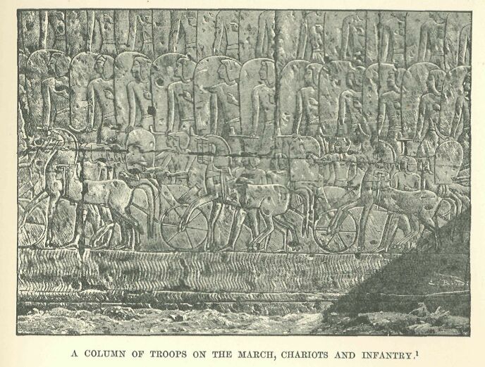 321.jpg a Column of Troops on the March, Chariots And Infantry