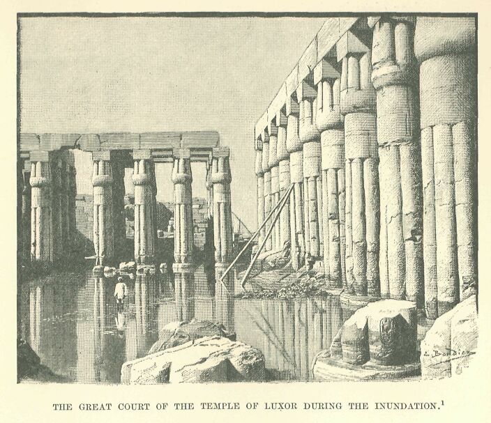 066.jpg the Great Court of The Temple Of Luxor During The Inundation