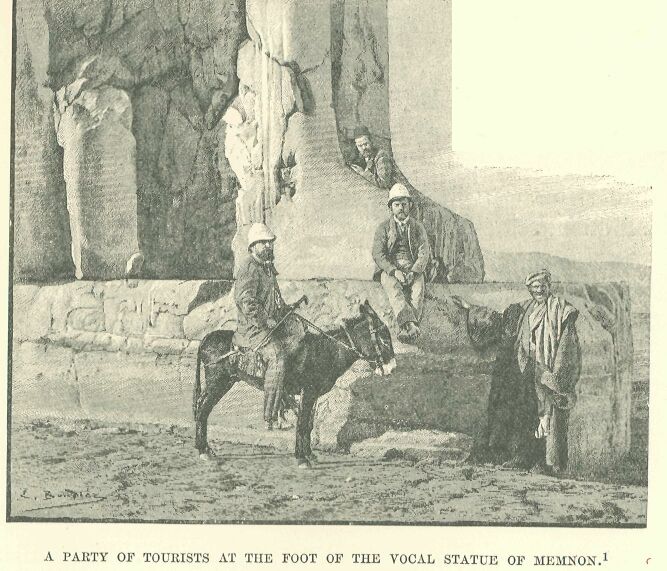 076.jpg a Party of Tourists at the Foot Of The Vocal Statue of Memnok