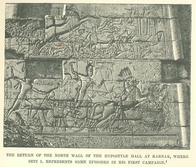 163.jpg the Return of The North Wall Of The Hypostyle Hall at Karnak, Where Seti I. Represents Some Episodes in his First Campaign