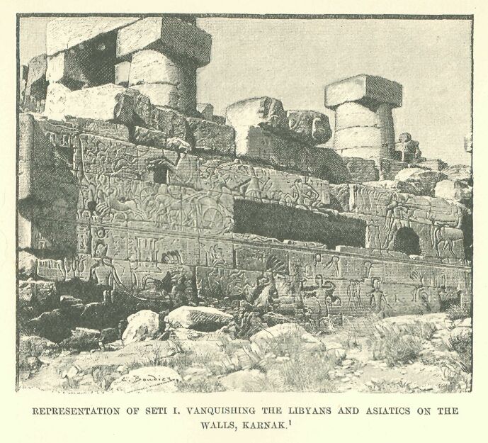 166.jpg Representation of Seti I. Vanquishing the Libyans And Asiatics on the Walls, Karnak