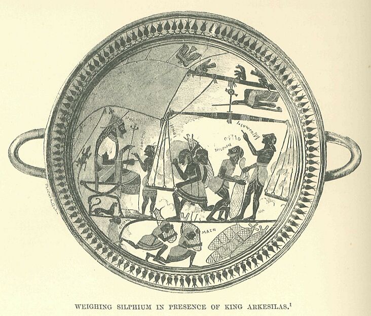444.jpg Weighing Silphium in Presence of King Arkesilas
