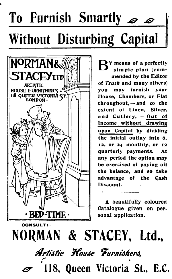 Advertisement Advertisement for Norman Stacey Ltd. (text below)