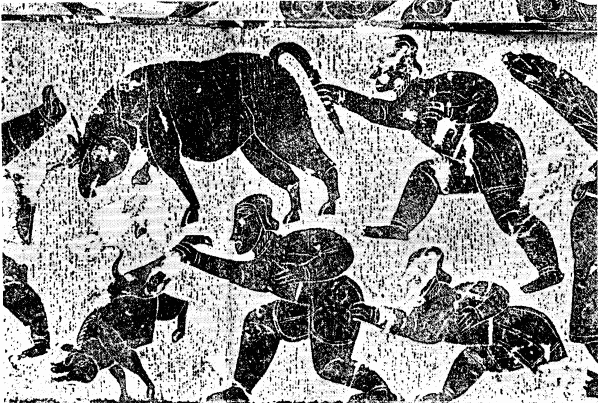 4 Hunting scene. 4 Hunting scene.