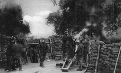 Belgian guns in action Belgian guns in action