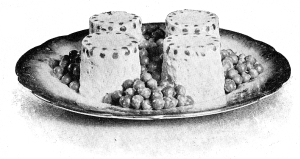 Moulded Halibut with Creamed Peas. Moulded Halibut with Creamed Peas.