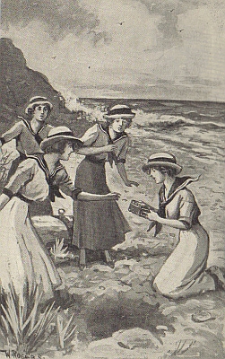 MOLLIE BROUGHT UP OUT OF THE HOLE A CURIOUS IRON BOX. MOLLIE BROUGHT UP OUT OF THE HOLE A CURIOUS IRON BOX.