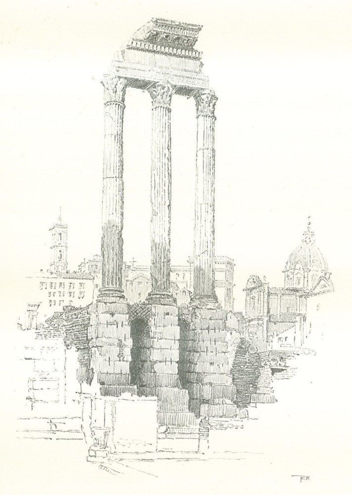 THE REMAINS OF THE 'TEMPLE OF CASTOR AND POLLUX'.