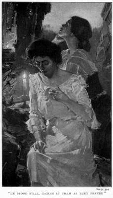 Click to enlarge. See p. 399 "HE STOOD STILL, GAZING AT THEM AS THEY PRAYED"