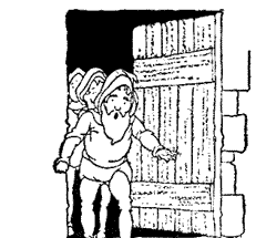 The Dwarfs were much frightened at seeing their dear little maid lying on the ground. The Dwarfs were much frightened at seeing their dear little maid lying on the ground.