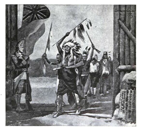 Indian War Parties Joining the English 047