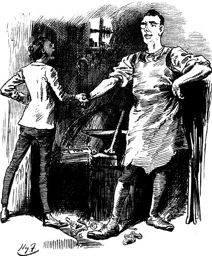 Click for larger image. Caricatured politicians shaking hands.