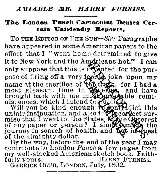 AMIABLE MR. HARRY FURNISS